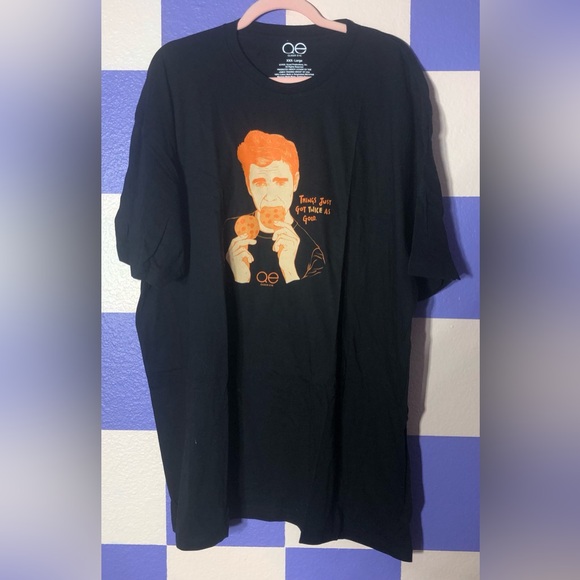 NWT Queer Eye Antoni Eating a Cookie “Twice As Good” Black Tee - Size 3X - Picture 1 of 4